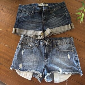 2 Pair Size 6 "shorty" Jean Shorts